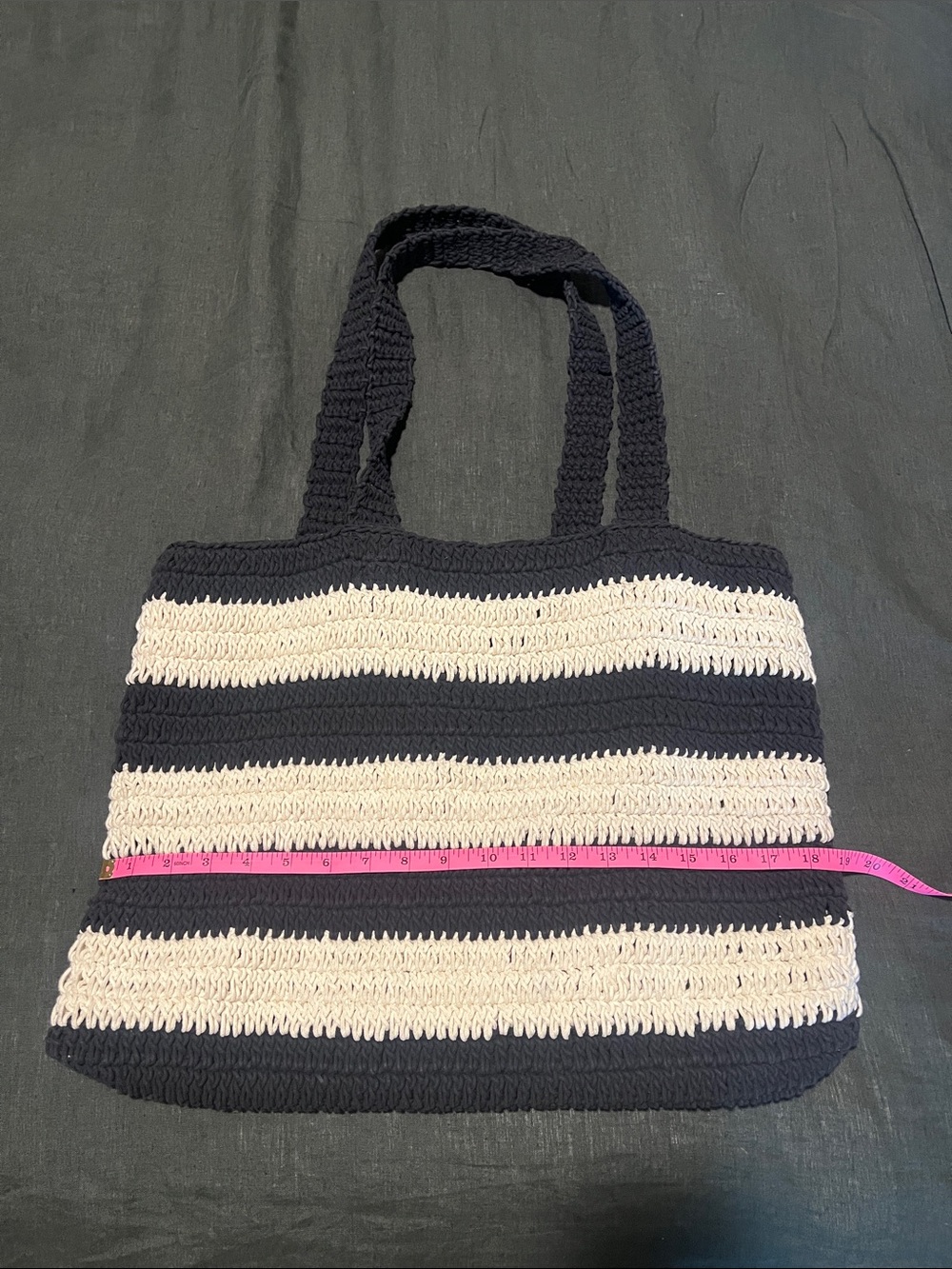 A new day crochet tote bag